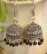 Oxidised silver handcrafted jhumka jhumki navratri earrings for ethnic clothing
