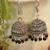 Oxidised silver handcrafted jhumka jhumki navratri earrings for ethnic clothing