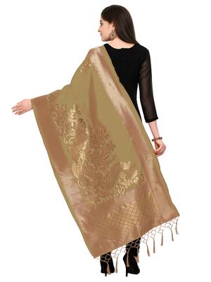Gray Banarasi Silk Zari Woven Dupatta 2