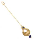 Jewellery Chandbali Jaali Work Maang Tikka Decorated With Crystal & Pearl For Women/Girls