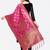 Pink Banarasi Silk Zari Woven Dupatta