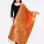 Orange Banarasi silk blend Zari Woven Dupatta