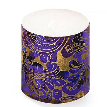 Aapno Rajasthan Festive Design Pillar Candle 1