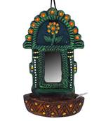 Aapno Rajasthan Traditional Wall Mount Oil Diya With Mirror
