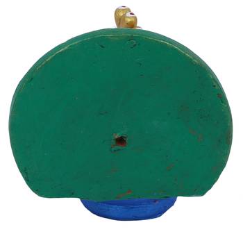Aapno Rajasthan Metallic Coloured Peacock Design Terracota Diya 5