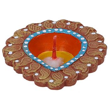 Aapno Rajasthan Delicately Carved Terracotta Diyas - Set Of 4 4