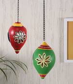 Aapno Rajasthan Green  And  Red Wall Hanging Holder
