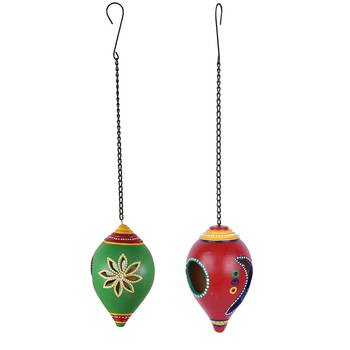 Aapno Rajasthan Green  And  Red Wall Hanging Holder 3