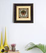 Aapno Rajasthan Pure White Marble Wall Clock With Peacock Motifs