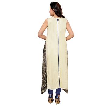 Off-white printed rayon kurti 2