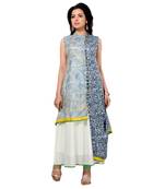 Multicolor printed art silk kurti