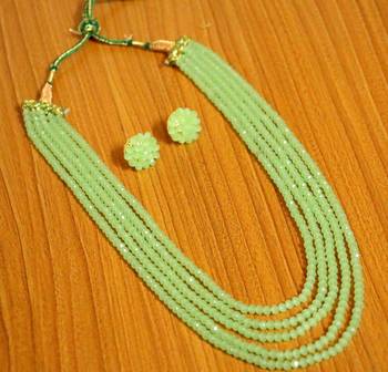 Green Swarovski Crystal Necklace-Sets 1
