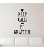 keep calm and be greatful Quote Decal