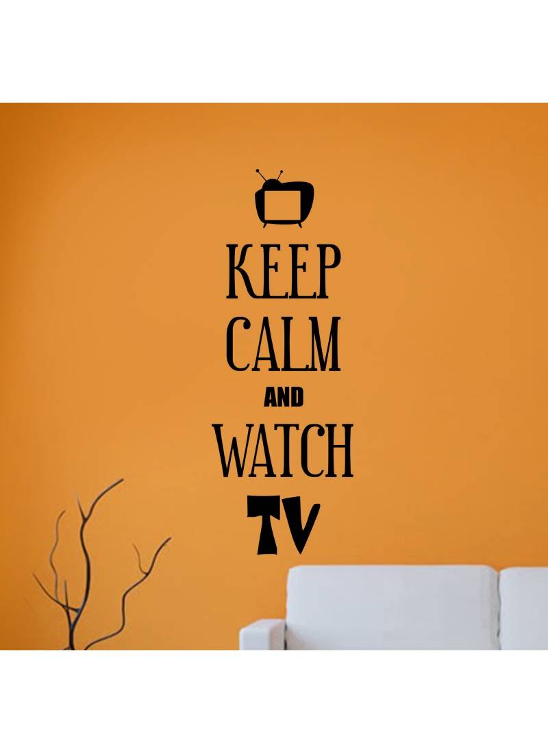 Keep Calm and Watch TV Quote Decal