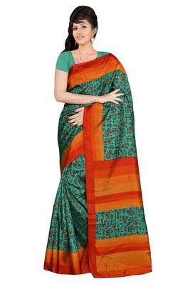 Green Woven Patola Silk Saree With Blouse 1