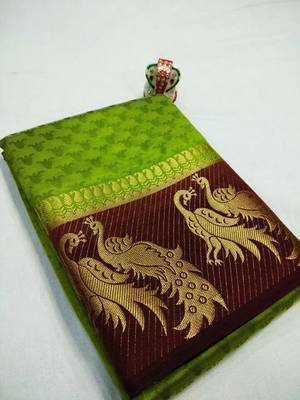 Multicolor woven tussar silk saree with blouse 2