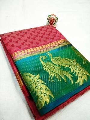 Multicolor woven tussar silk saree with blouse 2