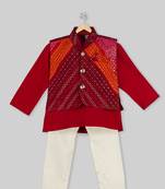 Royal Kurta Pyjama With Bandhani Bundi