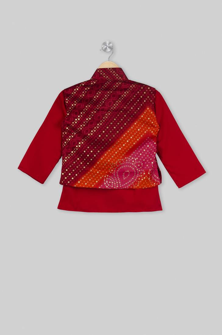 Royal Kurta Pyjama With Bandhani Bundi