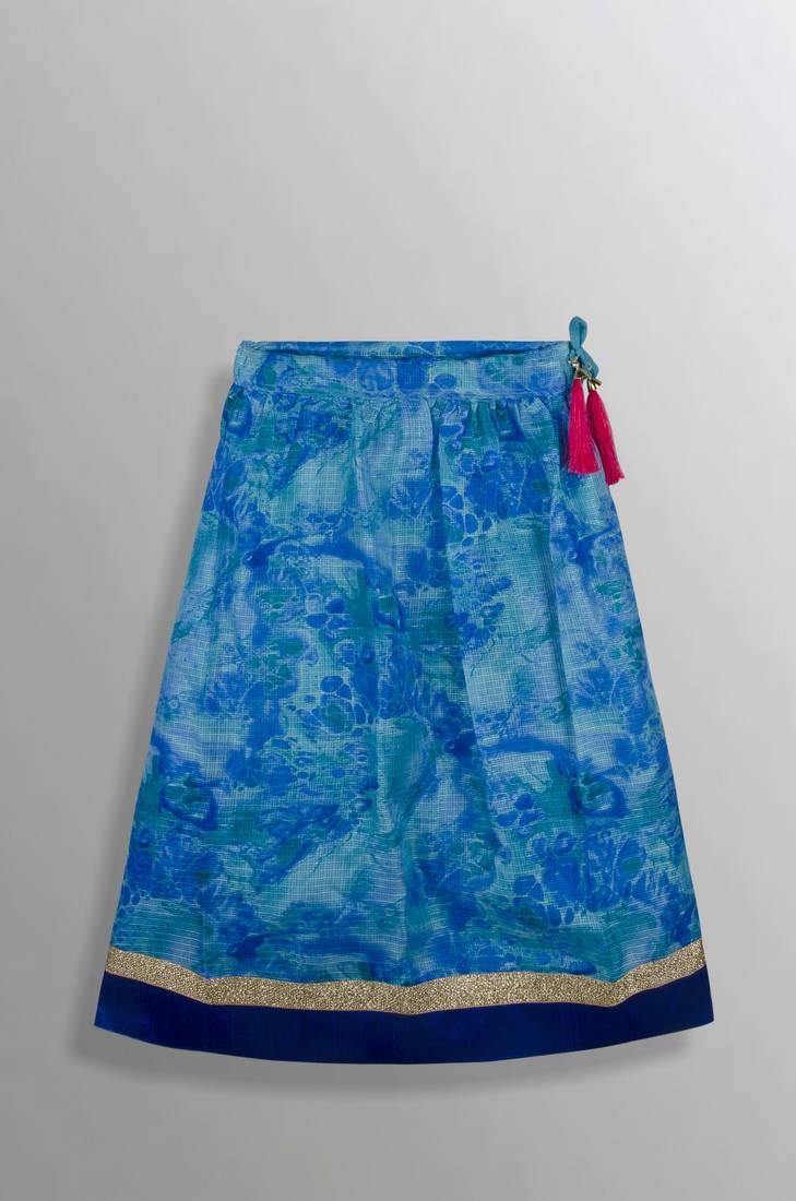 Shibori Lehenga Choli With Contrast Dupatta