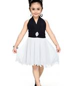 Black Plain Net Kids Frocks