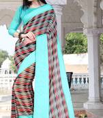 Shaily Multicolor Printed Satin Saree With Blouse