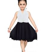 White Plain Net Kids Frocks
