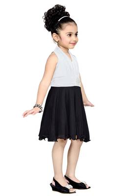White Plain Net Kids Frocks 2