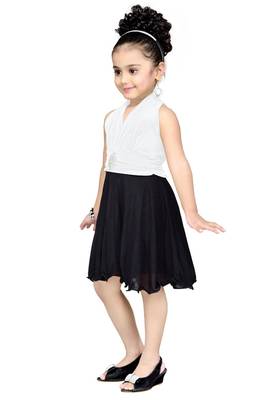 White Plain Net Kids Frocks 3