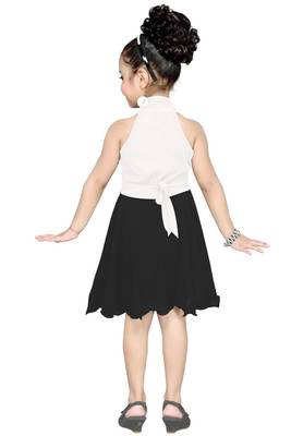 White Plain Net Kids Frocks 4