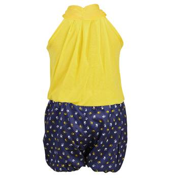Yellow Plain Chiffon Kids Tops 3
