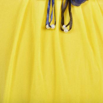 Yellow Plain Chiffon Kids Tops 4
