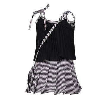 Black Plain Georgette Kids Tops 4