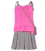 Pink Plain Georgette Kids Tops