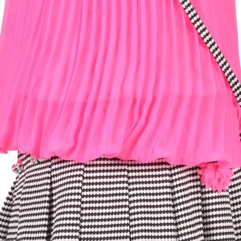 Pink Plain Georgette Kids Tops 4