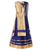 Gold Jacquard Jaquard Kids Lehenga Choli