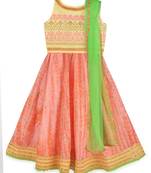 Yellow and Pink Printed Lehenga Choli best ethnic wear for kids