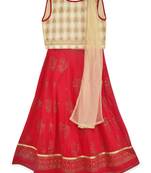 Beige & Red Lehenga Choli best ethnic wear for kids