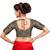 Black Brocade Readymade Padded Saree Blouse