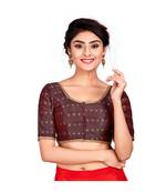 Maroon Dupion Silk Readymade Padded Saree Blouse
