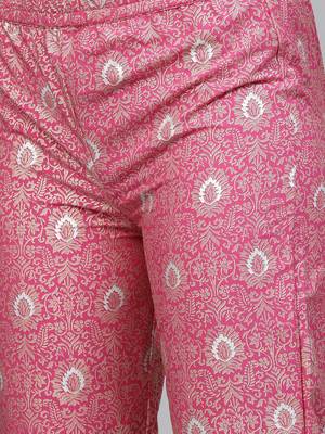 Blue plain polyester kurti with pant 5