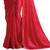Red plain faux georgette saree with blouse
