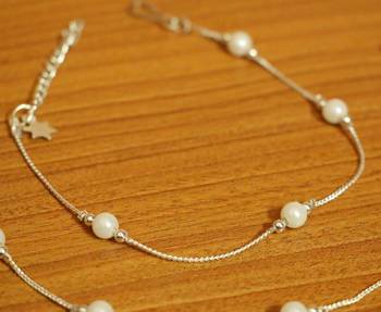 White Pearl Anklets 2