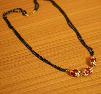 Red Onyx Mangalsutra 1