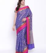Chhabra 555 Blue Woven Art Silk saree with blouse