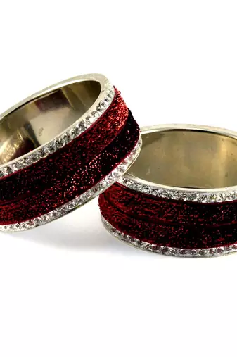Maroon Crystal Bangles and bracelets
