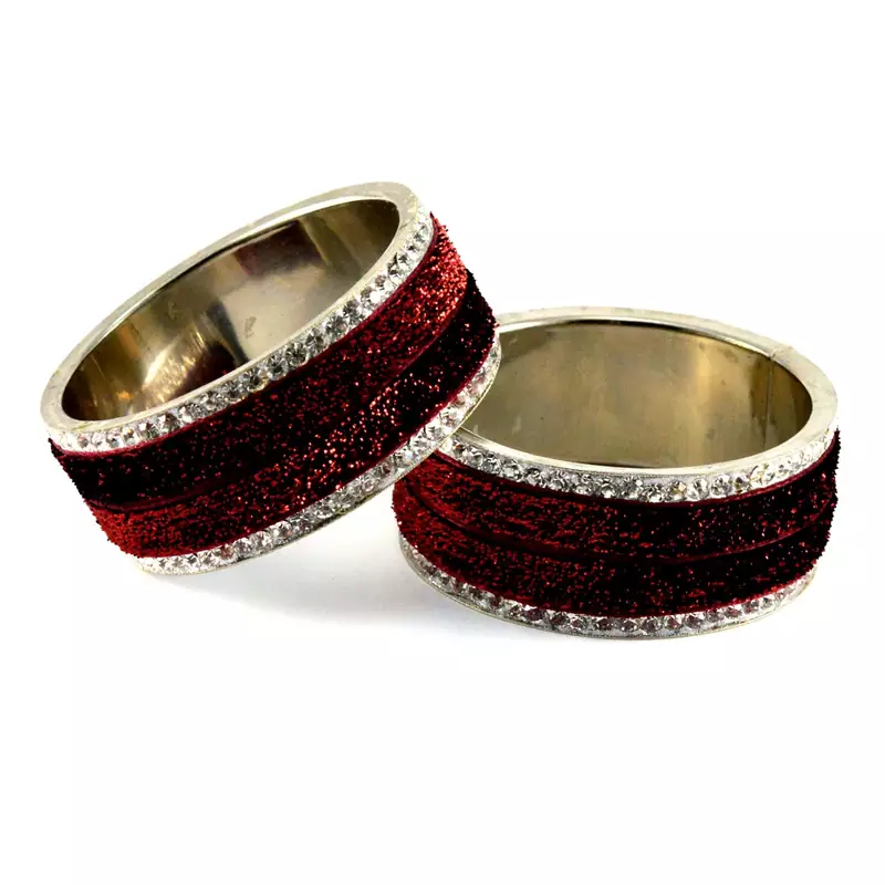 Maroon Crystal Bangles and bracelets
