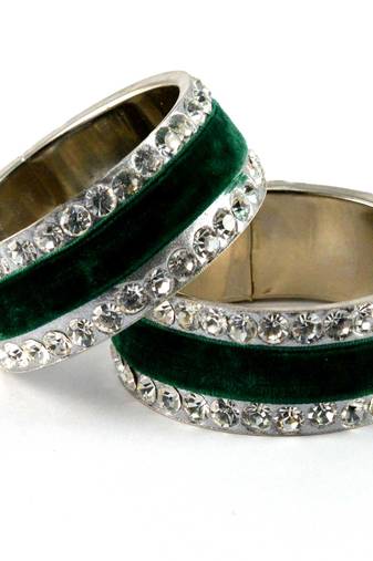 Green Crystal Bangles And Bracelets