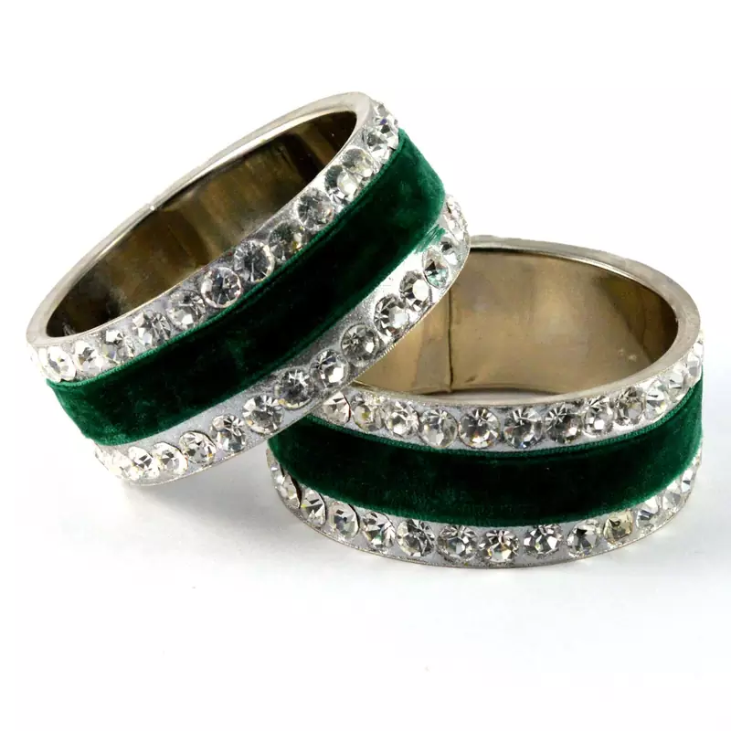 Green Crystal Bangles And Bracelets