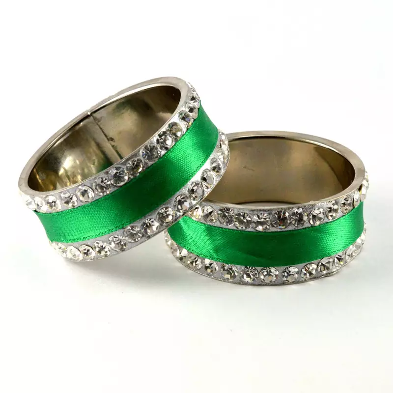 Green Crystal Bangles And Bracelets